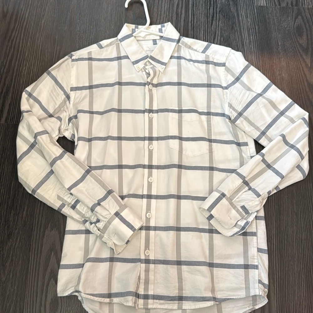 Saturdays Plaid Button Down Short Sleeve